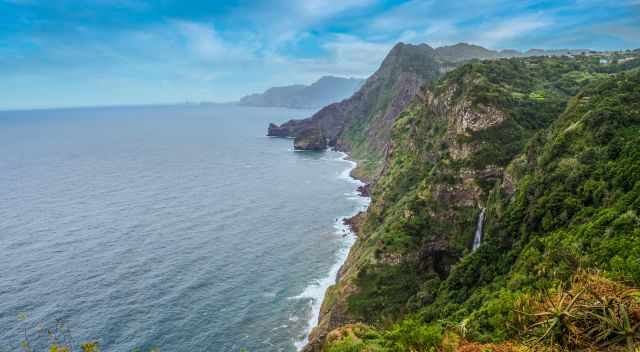 The spectacular view to the cliffs from the hotel Quinta Do Furao.