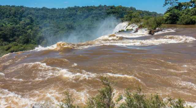 The colour of the Iguazu after heavy rainfall