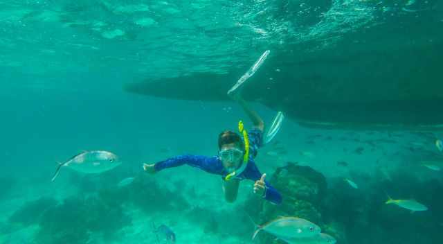 Our boy love to snorkel at the Keyes