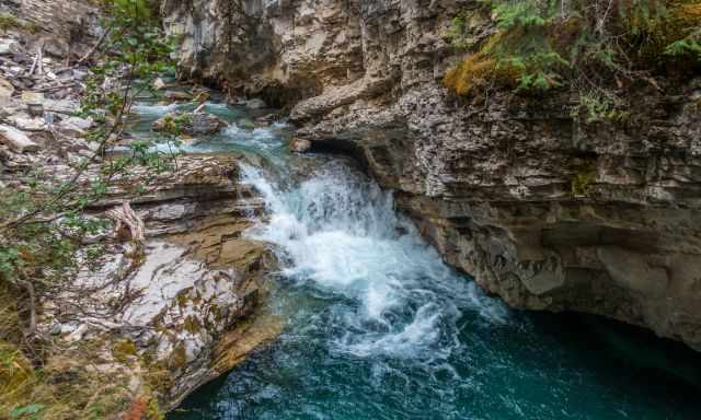 Stella Waterfall in Johnston Canyon