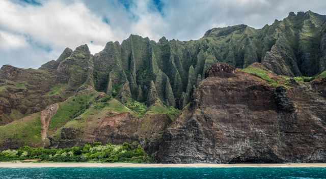 Napali Coast view from a boat cruise