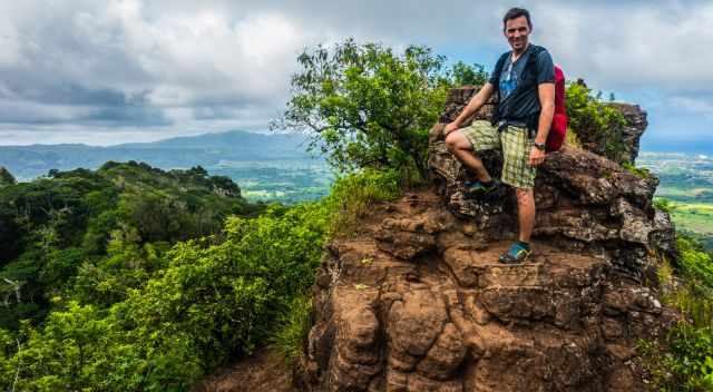 On the summit of Nounou The sleeping giant