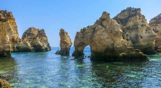 The popular Ponta da Piedade close to Lagos.