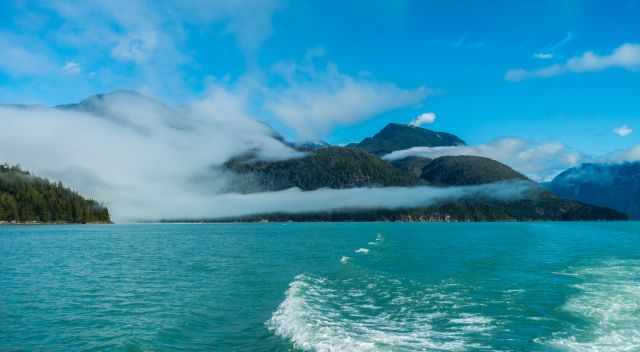 Breathtaking scenery in the inlet in BC