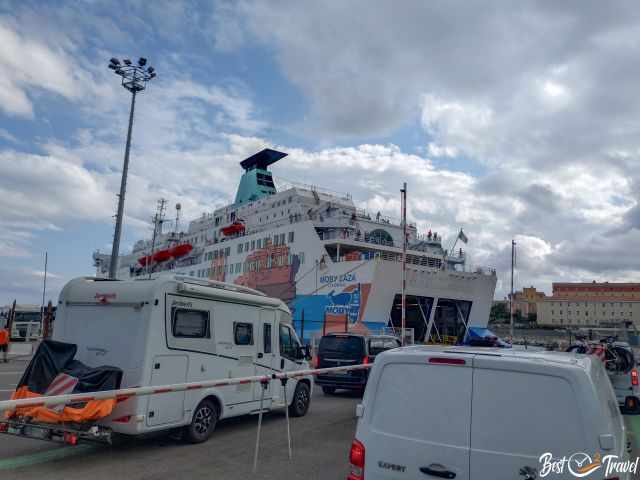 Moby ferry from Bastia to Livorno.