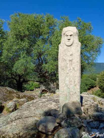 A thousand years old sculpture made out of stone in Filitosa