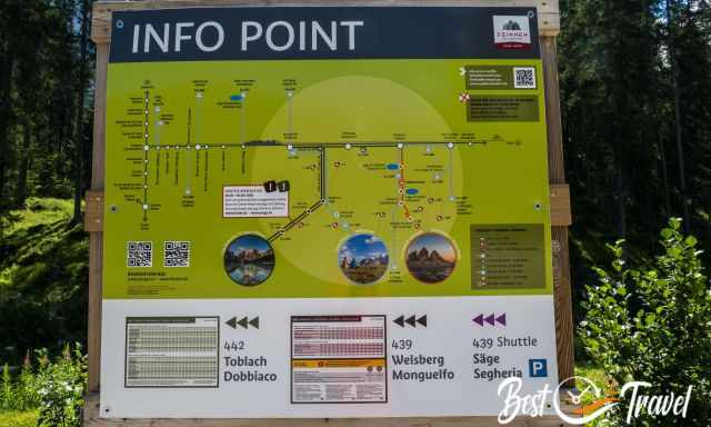 Shuttle Bus Map with all stops in the area