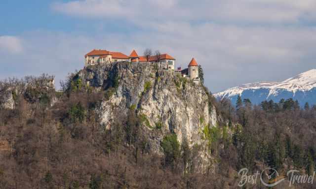 Bled Castle perched above Lake Bled