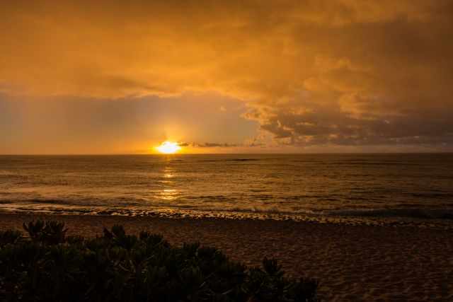 Sunset from Laniakea Beach