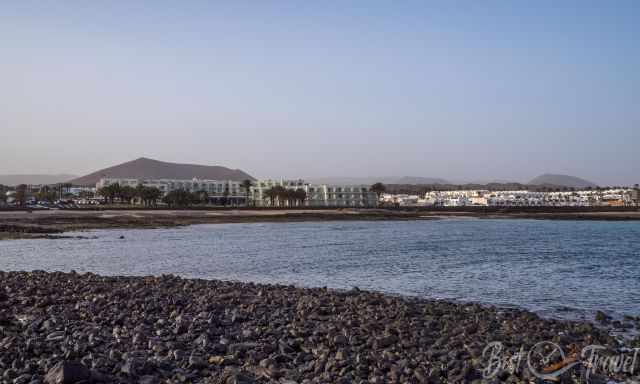 Golden sand beaches and lava rocks at Costa Teguise