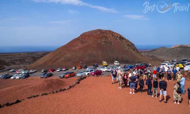 The parking at Islet Hilario in Timanfaya