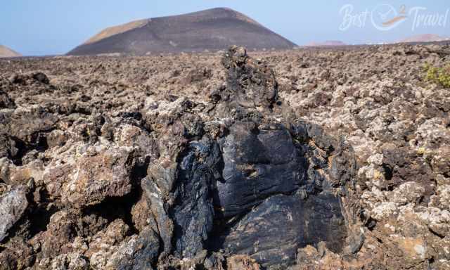 A huge piece of smooth lava