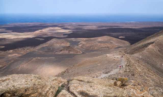 View from the Caldera Blanca Rim Walk to several Islotes