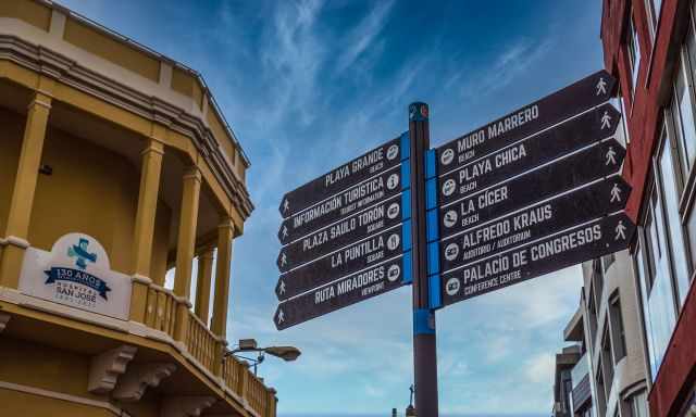 Information Sign at Las Canteras