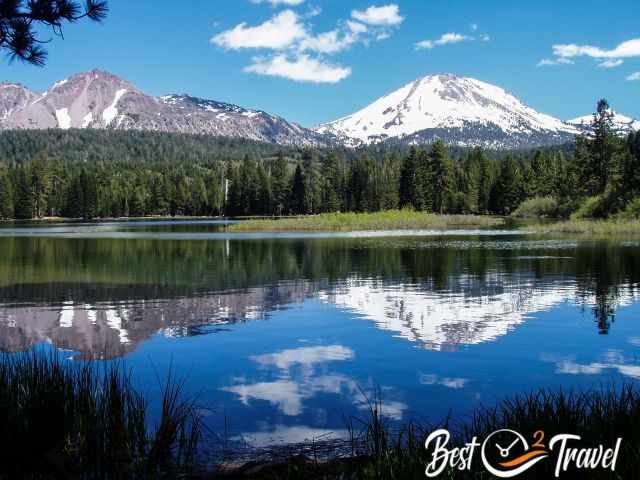 Nearby Lassen Volcanic with snow in May