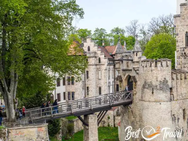 The bridge into the castle