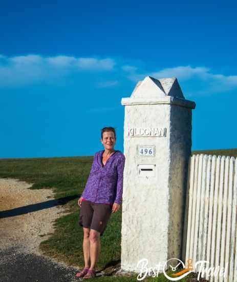 A woman at the entrance of Low Head