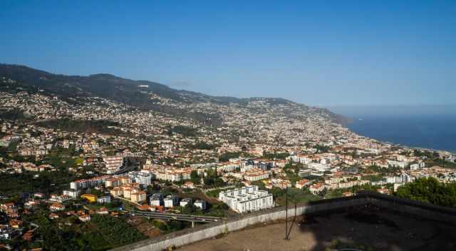 View from Pico dos Barcelos to Funchal