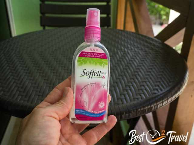 Deet Spray which you can get in the Maldives