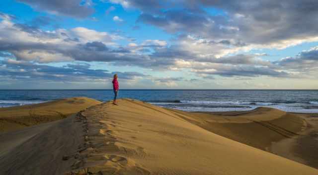 Maspalomas Dunes are cloudier in winter