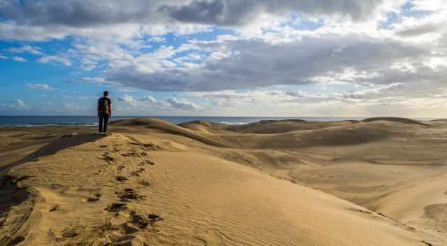 Maspalomas Dunes and one person only