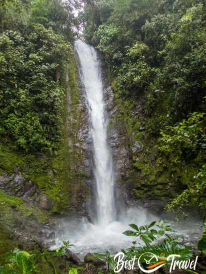 Cascada La Esperanza in a private cloud forest reserve