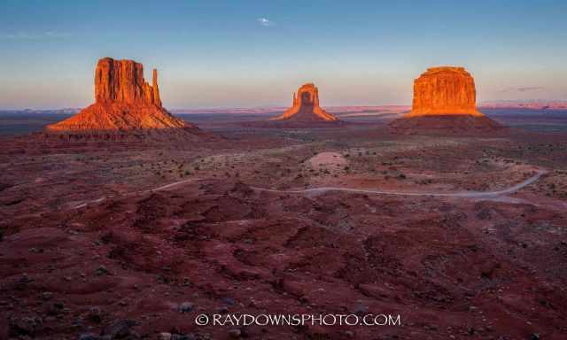 The rare Mitten Shadow in Monument Valley