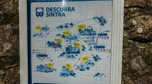 Map of the bus route through Sintra