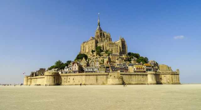 View to Mont Saint Michel from the sea