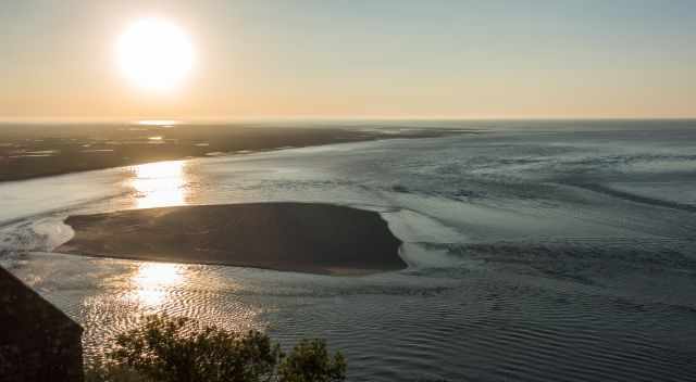 Incoming tide view from the top of Mont Saint Michel