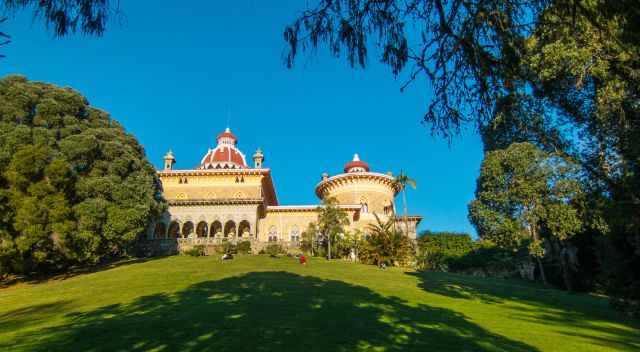 The Palace and Garden in the winter on a sunny day.