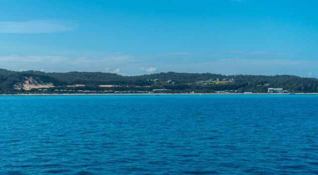 Tangalooma Resort from the distance