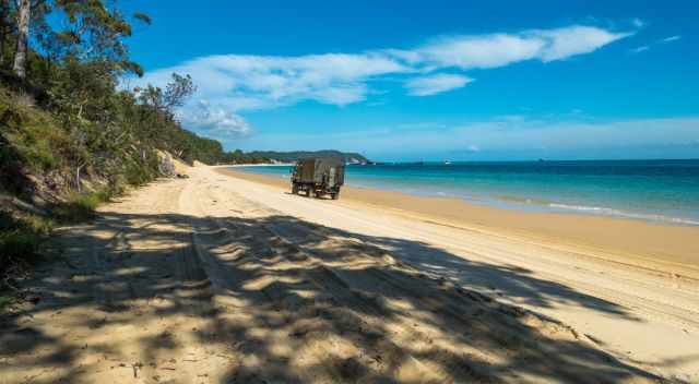 Ben-Ewa Beach accessible by jeeps