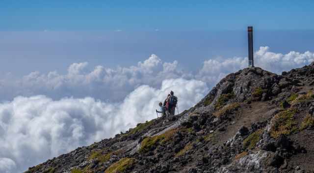 The Pico track above the clouds.