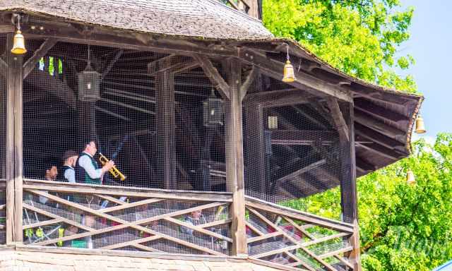 The brass band in the Chinese Tower