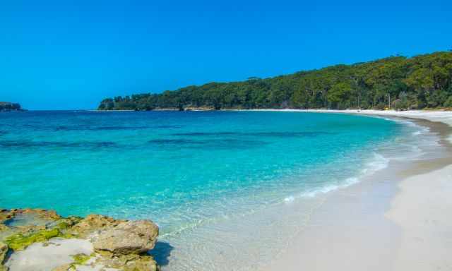 The emerald sea colour at Murrays Beach