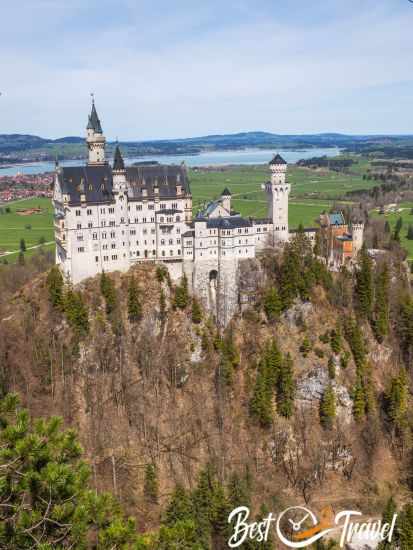 View to Neuschwanstein from the opposite Tegelberg Massif