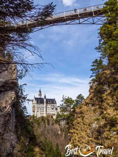 View from the gorge to the castle and bridge