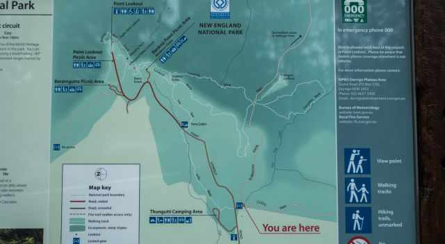 Hiking Map for New England National Park