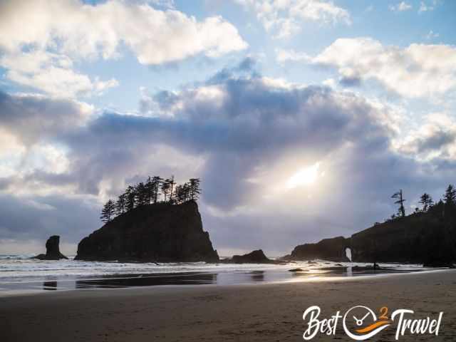 Second Beach and the Hole in the Rock at Second Beach