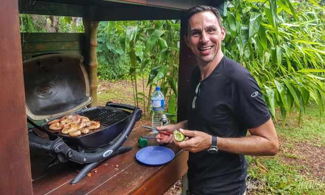 A bbq full of prawns