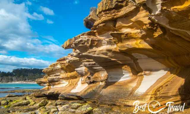 Painted Cliffs with a blue sky and perfect sun light on it in the afternoon