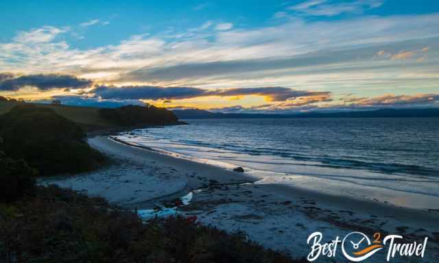 A sunset on Maria Island