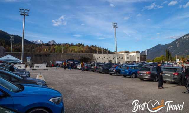 The car park at the Olympic Stadium