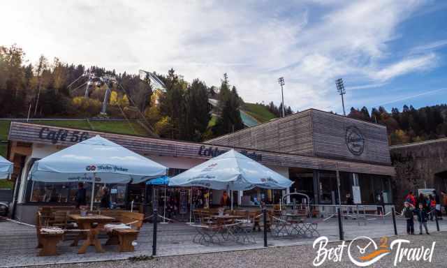 The Eckbauerbahn - cable car entrance and shop