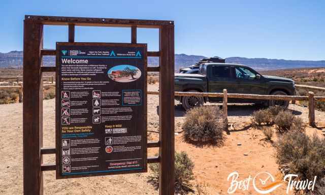 Parking Lower Dry Fork and Information Board