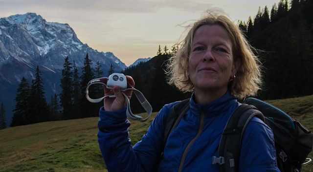 Me with Petzl headlamp at sunset