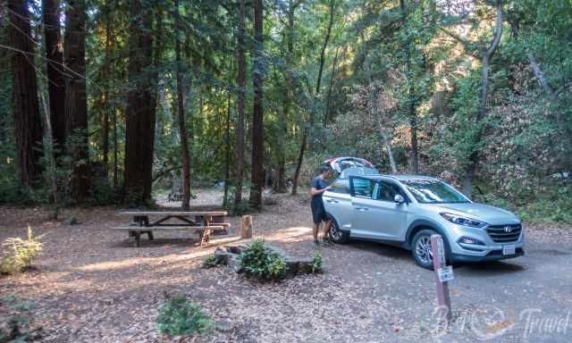 A campsite in Pfeiffer Big Sur