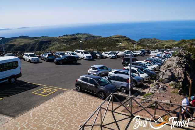 The main car park at Pico Arieiro