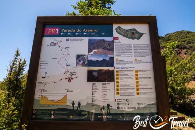 Information board for the Pico do Arieiro hike